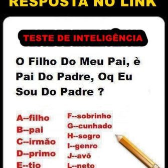 Resposta para o desafio: O que eu sou do padre?