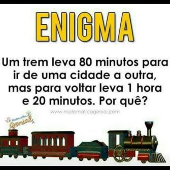 Resposta do enigma do trem