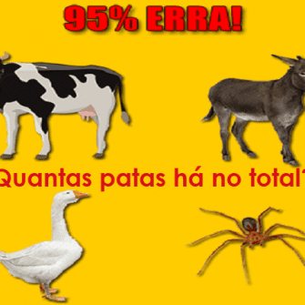 Resposta Quantas patas há no total?