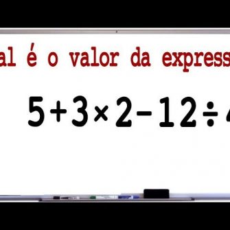 Resposta qual o resultado da expressão 5+3×2–12÷4
