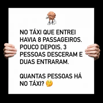 No táxi que entrei havia 8 passageiros...