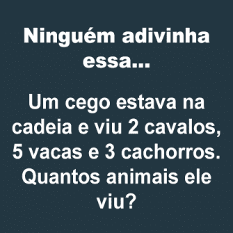um cego estava na cadeia