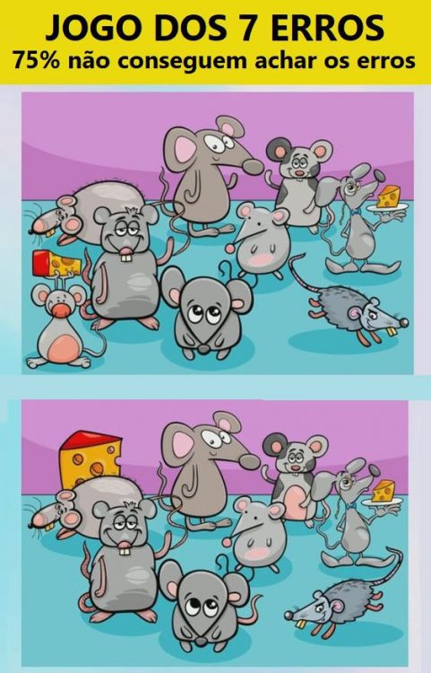 Jogo dos 7 erros: Os Ratinhos - Gênio Quiz: Jogos, Testes e Quizzes ...