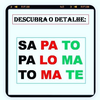 Descubra o detalhe