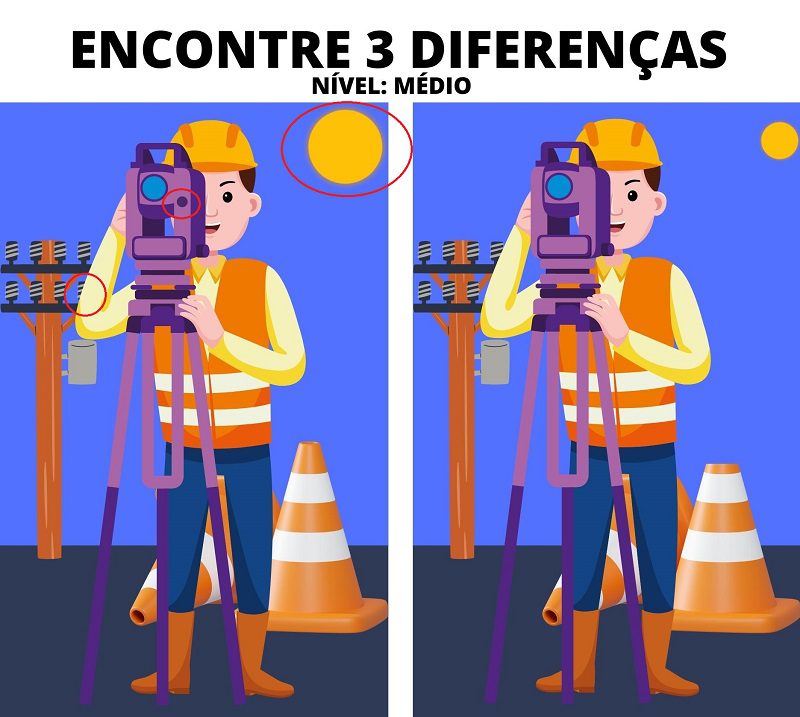 Encontre 3 Diferenças: O Engenheiro Resposta Encontre 3 Diferenças: O Engenheiro