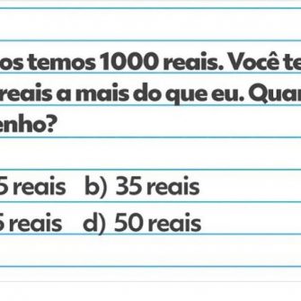 Juntos temos 1000 reais