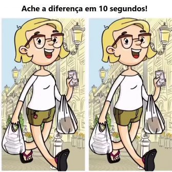 Ache a diferença em 10 segundos: A Menina das Sacolas