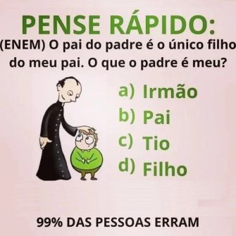 O pai do padre é o único filho do meu pai, o que o padre é meu?