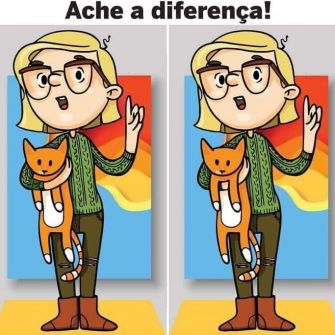 Ache a Diferença: O Gato e a Menina