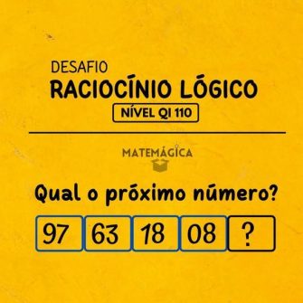 Qual o Próximo Número da Sequência 97 63 18 08…