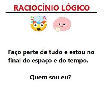 Faco parte de tudo e estou no final do espaco e do tempo