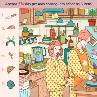 Ache os Objetos: O Casal na Cozinha