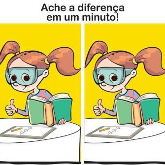 Ache a Diferença: A Menina Estudando