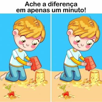 Ache a Diferenca Brincando na Areia