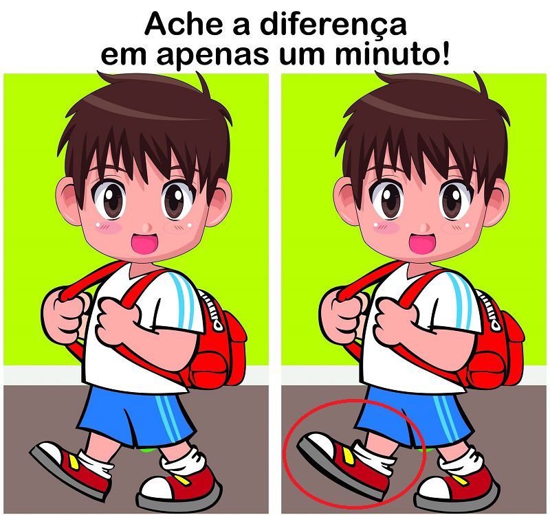 Ache a Diferença: O Estudante Feliz Resposta Ache a Diferença: O Estudante Feliz