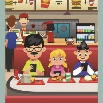 Encontre a Garrafa no Fast Food