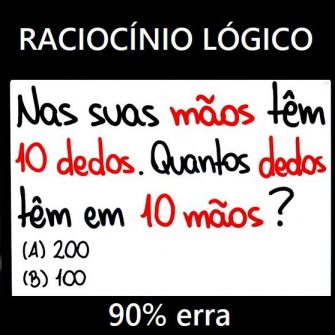 Nas suas maos tem 10 dedos