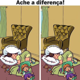 Ache a Diferença: A Criança Dormindo