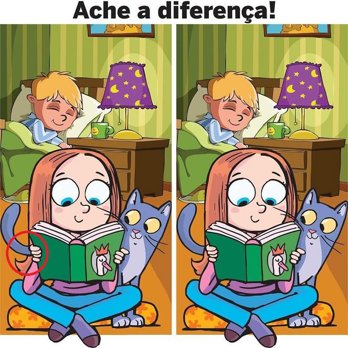 Ache a Diferença: A Hora de Dormir Resposta Ache a Diferença: A Hora de Dormir