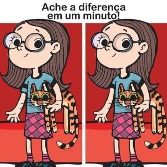 Ache a Diferença: A Menina e o Gatinho Fofo