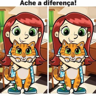 Ache a Diferença: O Abraço no Gatinho Fofo
