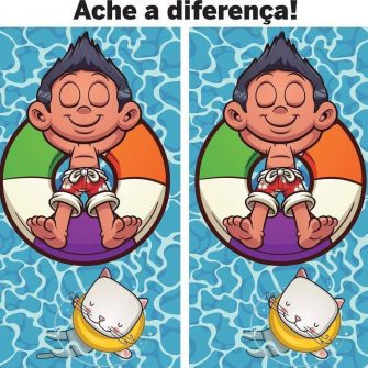 Ache a Diferença: Relaxando na Piscina