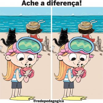Ache a Diferenca a Menina e o Caranguejo