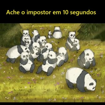 Ache o impostor entre os pandas em 10 segundos