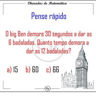 O big Ben demora 30 segundos para das 6 badaladas