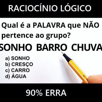 Qual é a palavra que não pertence ao grupo: Sonho Barro Chuva