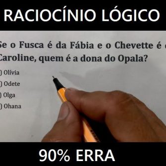 Se o Fusca é da Fábia e o Chevette é da Caroline, quem é a dona do Opala?