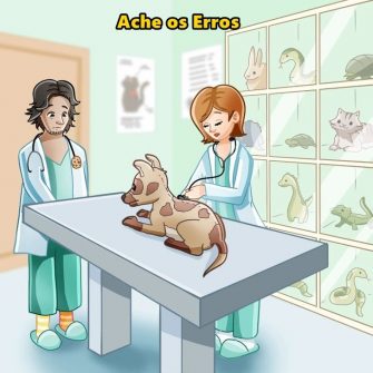 Ache os Erros na Imagem: Os Veterinários