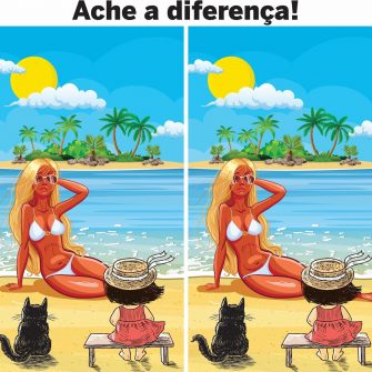 Ache a Diferença: A Modelo na Praia