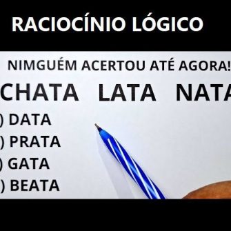 Ninguém acertou até agora, chata, lata, nata