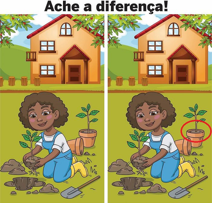 Dia da Terra: Ache a Diferença - A Menina que Planta Árvores Resposta Dia da Terra: Ache a Diferença - A Menina que Planta Árvores