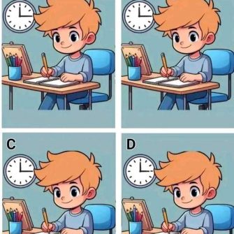 Encontre a Imagem Diferente: O Aluno Estudioso