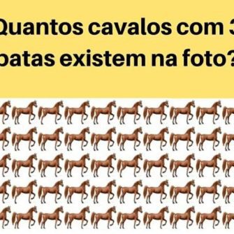 Quantos cavalos com 3 patas existem na foto?