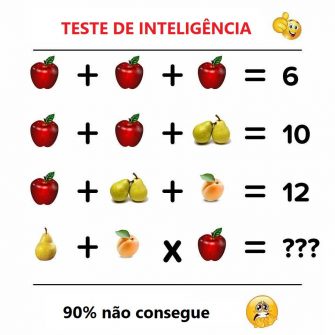 Teste de inteligência: maçã, pera e pêssego