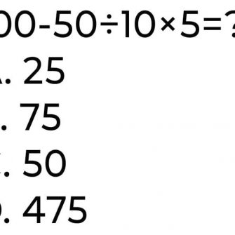 Teste de Matemática: 100-50/10×5