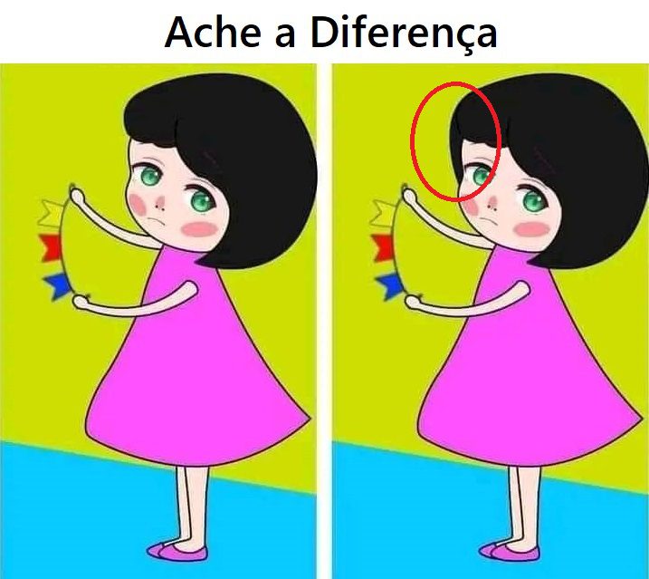 Ache a Diferença: A Menina das Bandeiras Resposta Ache a Diferença: A Menina das Bandeiras