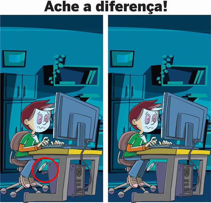 Ache a Diferença: Viciado em Jogos Resposta Ache a Diferença: Viciado em Jogos