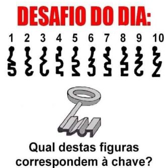 Qual destas cópias é igual à chave da imagem?