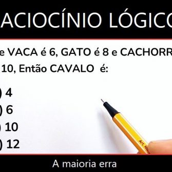 Se VACA é 6, GATO é 8 e CACHORRO é 10, então CAVALO é?