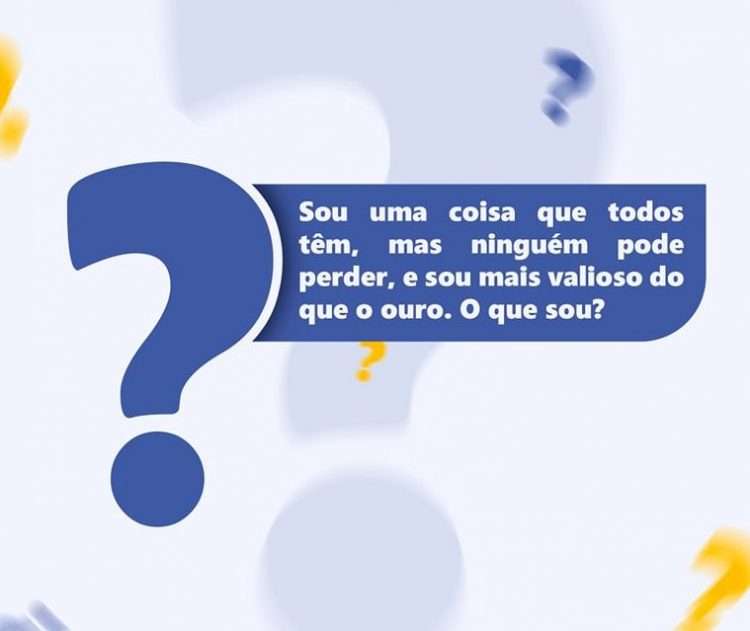 O que é algo que todos temos, alguns perdem, mas ninguém pode dar ou ...