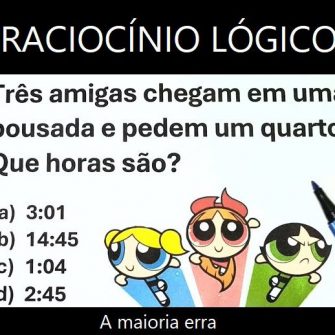 Tres amigas chegam em uma pousada e pedem um quarto que horas sao