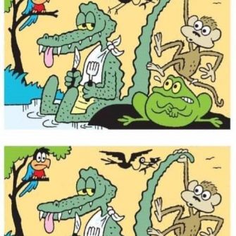 Ache as Diferenças: O Jacaré e os Animais