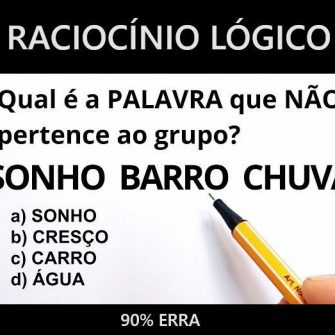 Qual PALAVRA que NÃO pertence ao grupo: SONHO BARRO CHUVA