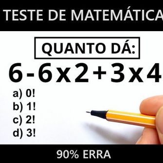Quanto dá: 6-6×2+3×4