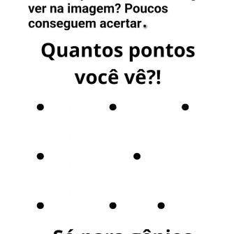 Quantos pontos você consegue ver na imagem? Veja a resposta