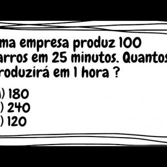 Uma empresa produz 100 carros em 25 minutos